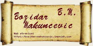 Božidar Makunčević vizit kartica